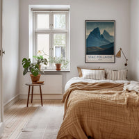 Stac Pollaidh Poster - Scotland Travel Art - Rugged Mountain Landscape Home Decor