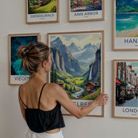 Stechelberg Poster - Switzerland Travel Art - Lush Alpine Valley Home Decor