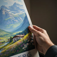 Stechelberg Poster - Switzerland Travel Art - Lush Valley Village Home Decor