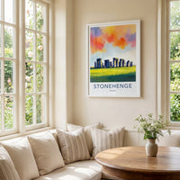Stonehenge Poster - England Travel Art - Ancient Stone Circle Home Decor