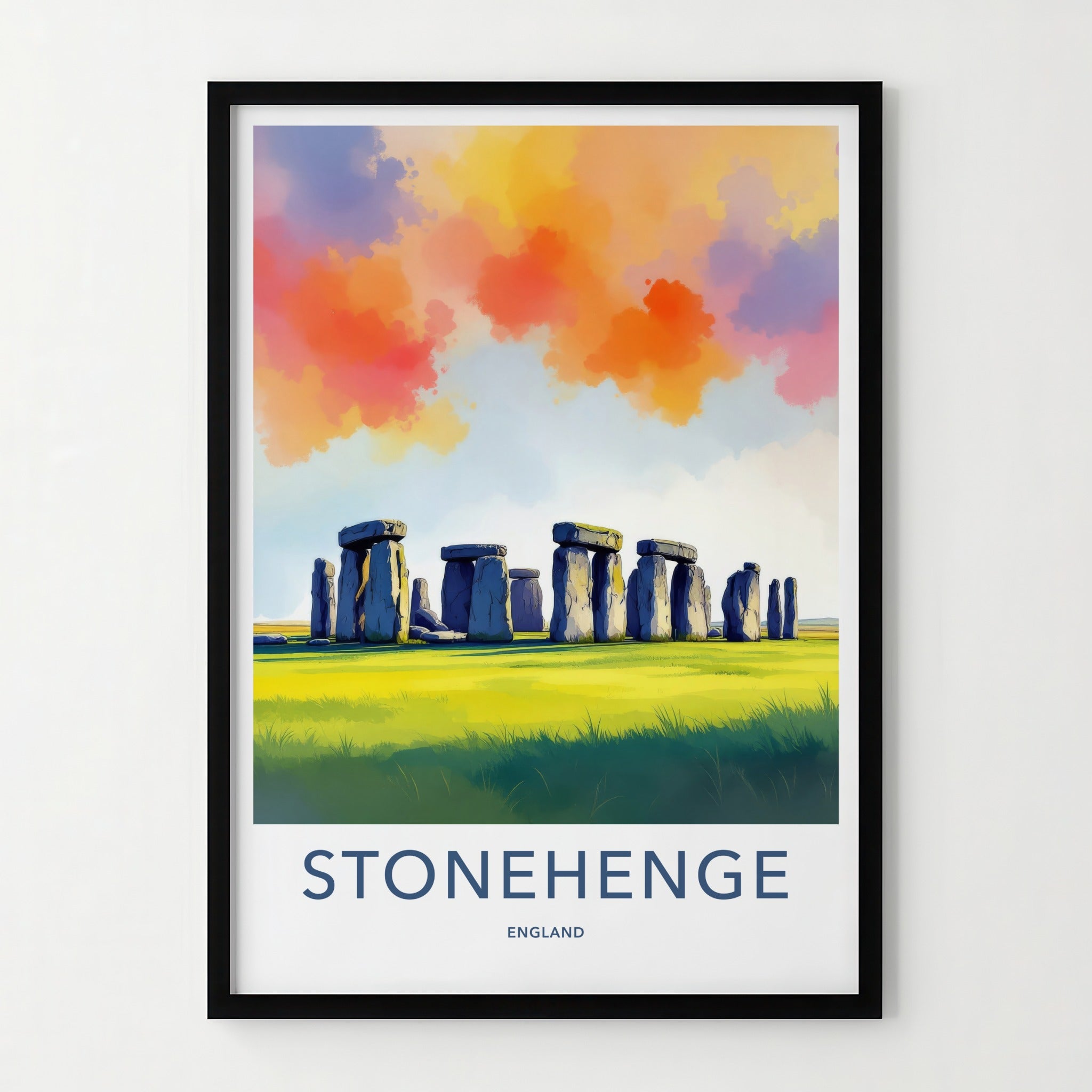 Stonehenge Poster - England Travel Art - Ancient Stone Circle Home Decor