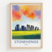 Stonehenge Poster - England Travel Art - Ancient Stone Circle Home Decor