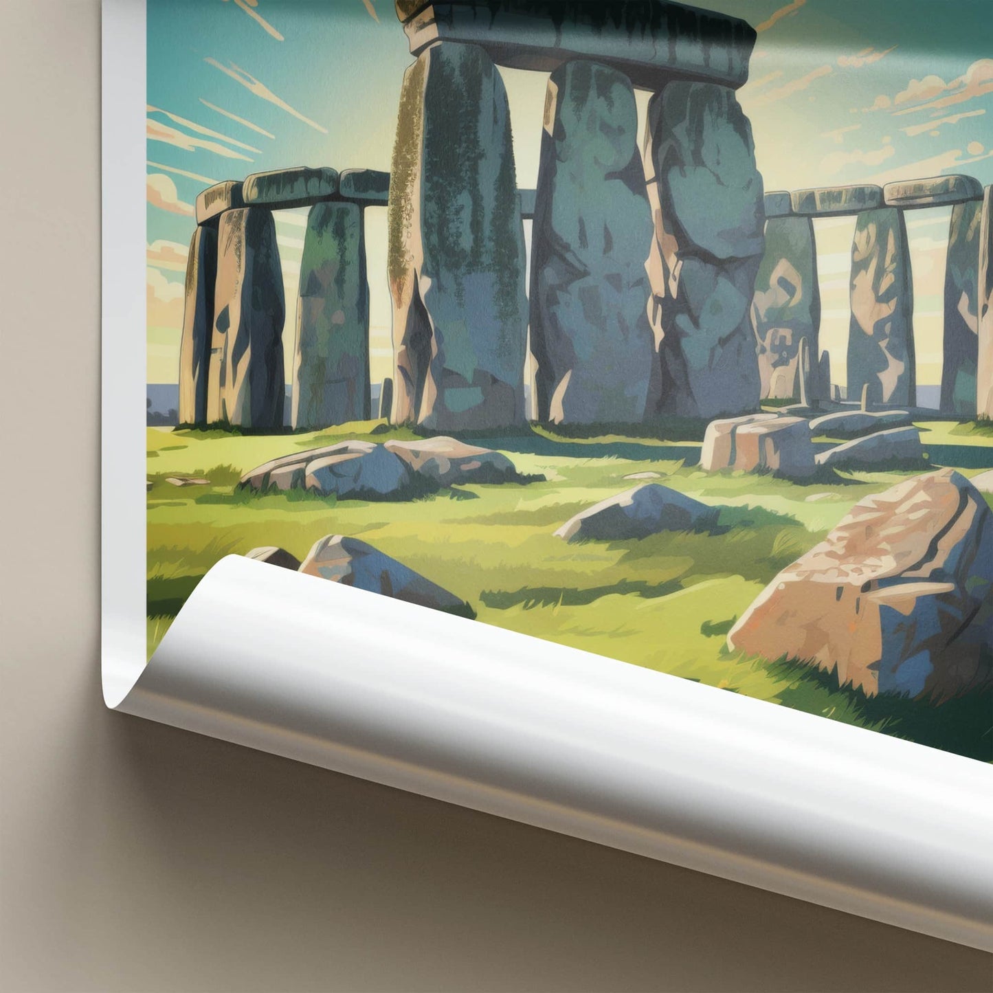 Stonehenge Poster - England Travel Art - Ancient Stone Structure Wall Decor