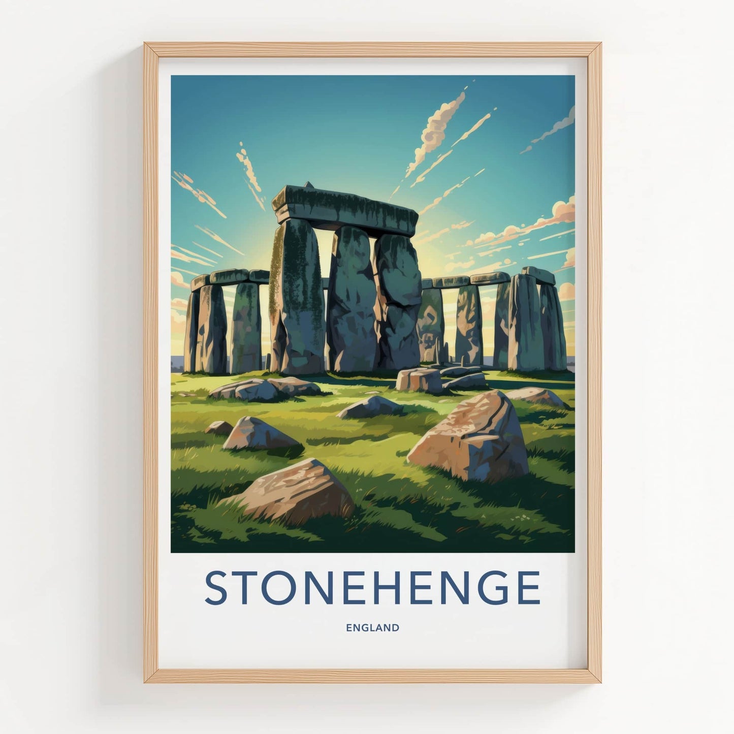 Stonehenge Poster - England Travel Art - Ancient Stone Structure Wall Decor