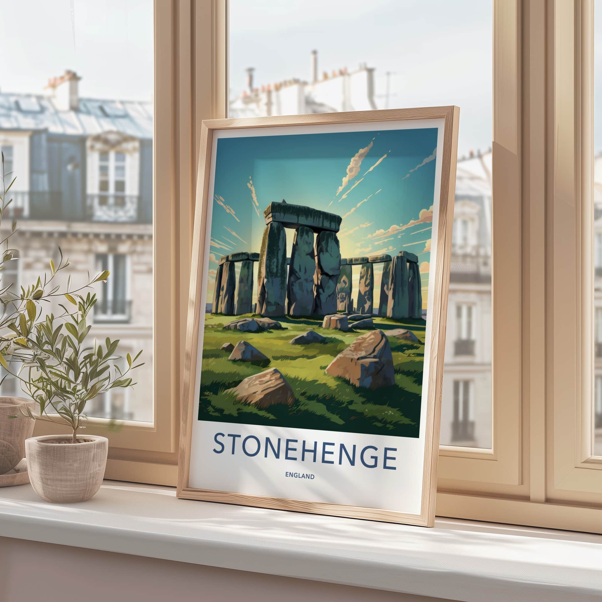 Stonehenge Poster - England Travel Art - Ancient Stone Structure Wall Decor