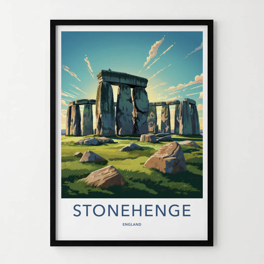 Stonehenge Poster - England Travel Art - Ancient Stone Structure Wall Decor