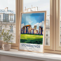 Stonehenge Poster - England Travel Print - Ancient Stone Circle Gallery Art