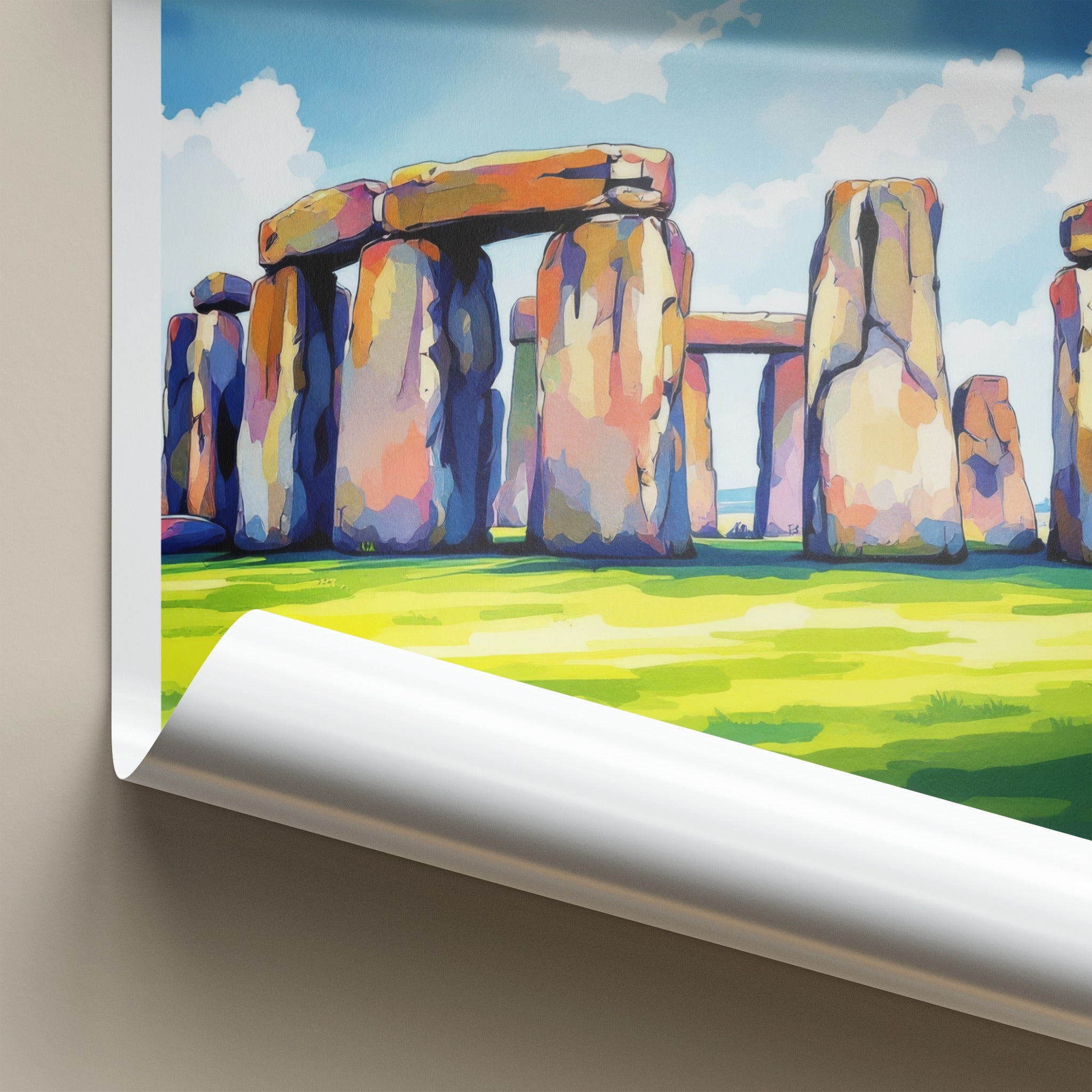 Stonehenge Poster - England Travel Print - Ancient Stone Circle Gallery Art