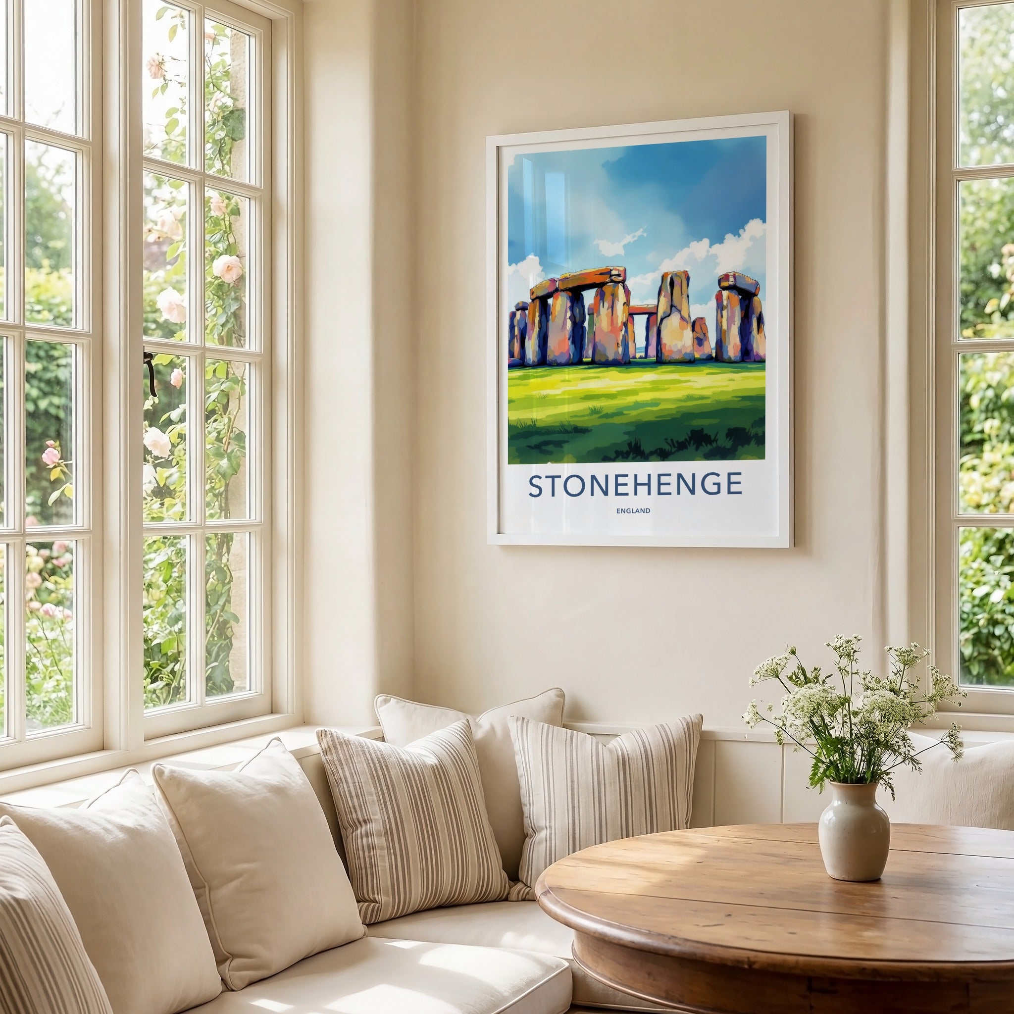 Stonehenge Poster - England Travel Print - Ancient Stone Circle Gallery Art