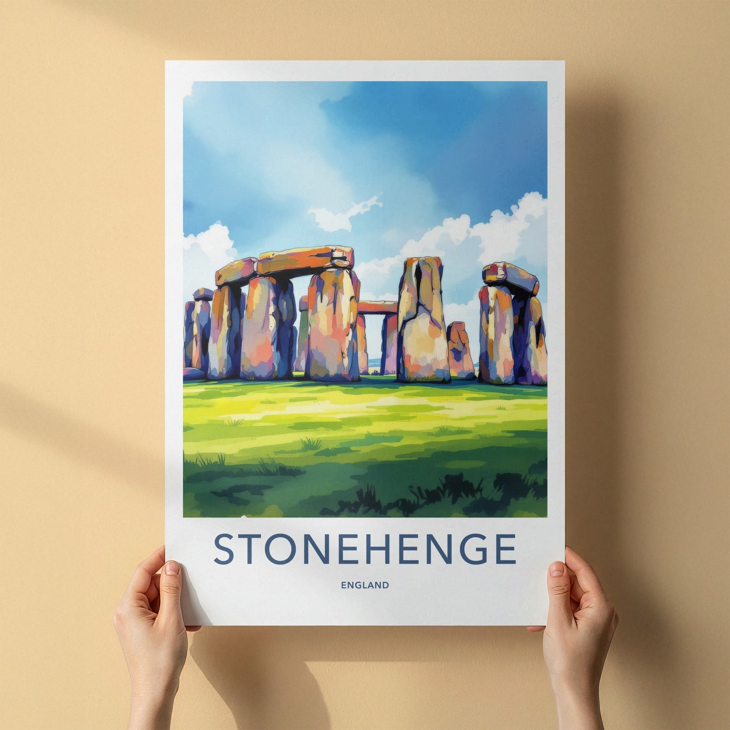 Stonehenge Poster - England Travel Print - Ancient Stone Circle Gallery Art