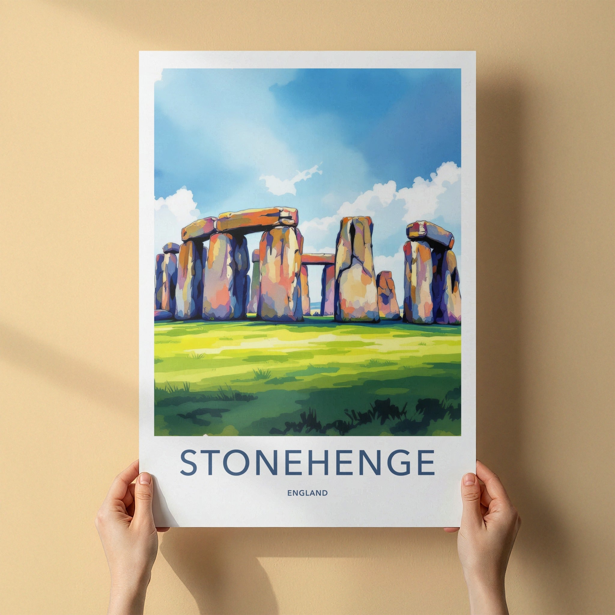 Stonehenge Poster - England Travel Print - Ancient Stone Circle Gallery Art