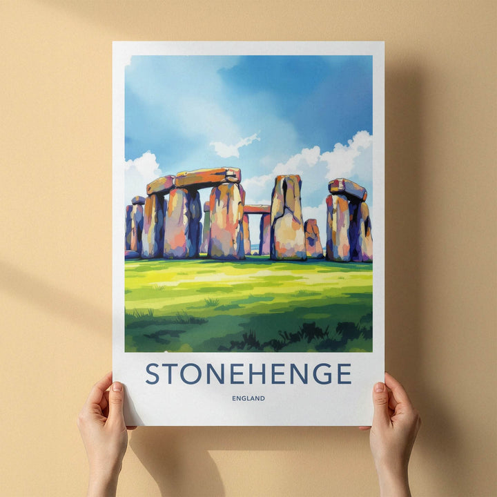 Stonehenge Poster - England Travel Print - Ancient Stone Circle Gallery Art