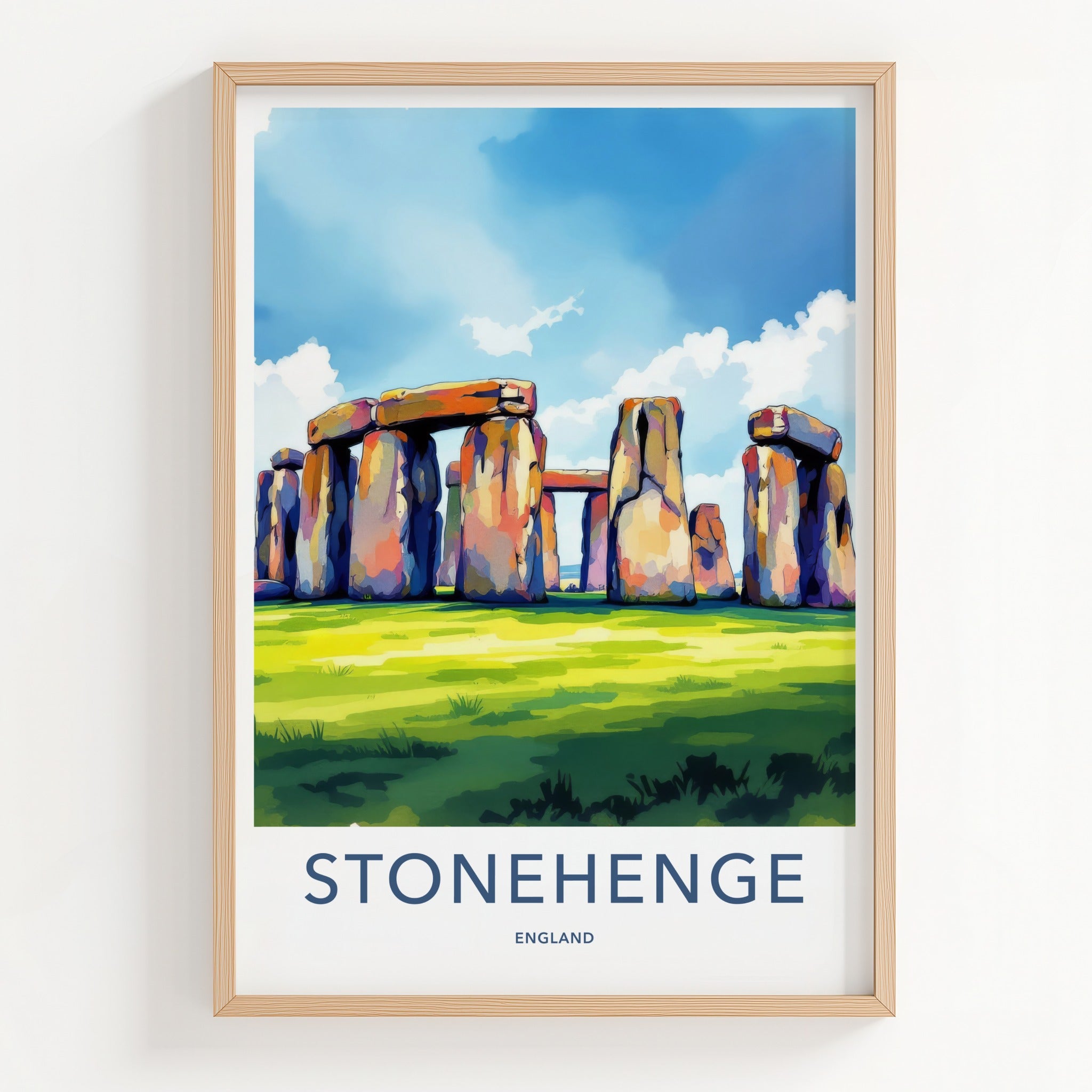 Stonehenge Poster - England Travel Print - Ancient Stone Circle Gallery Art