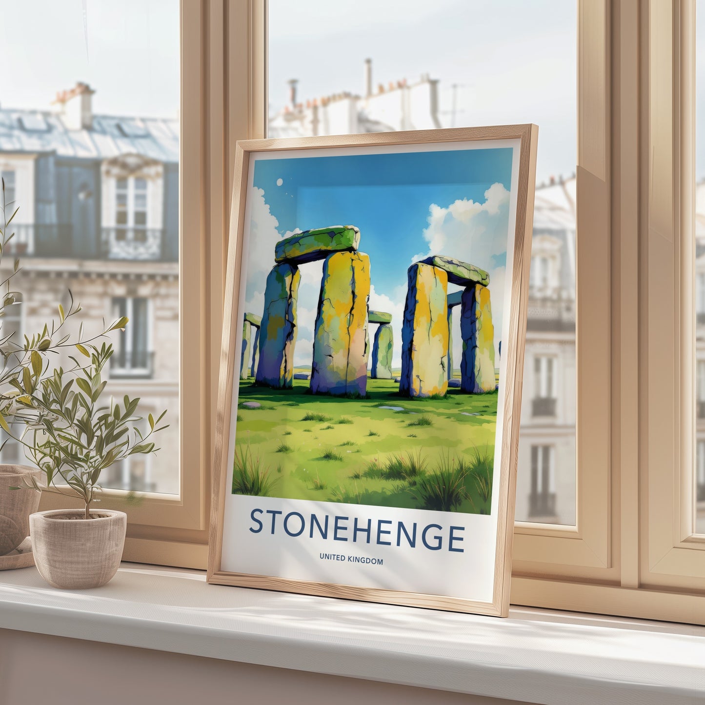 Stonehenge Poster - United Kingdom Travel Art - Ancient Stone Structure Home Decor