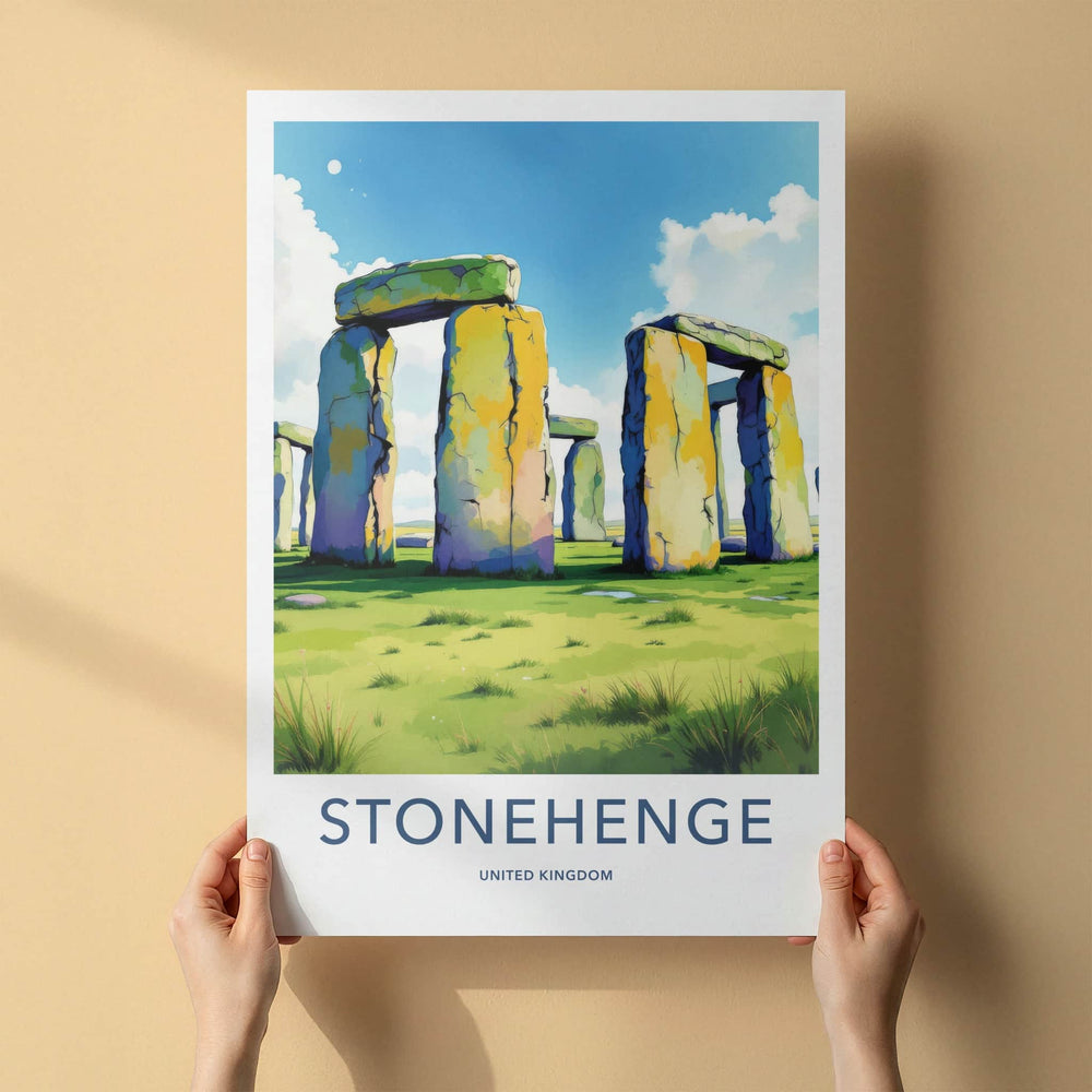 Stonehenge Poster - United Kingdom Travel Art - Ancient Stone Structure Home Decor