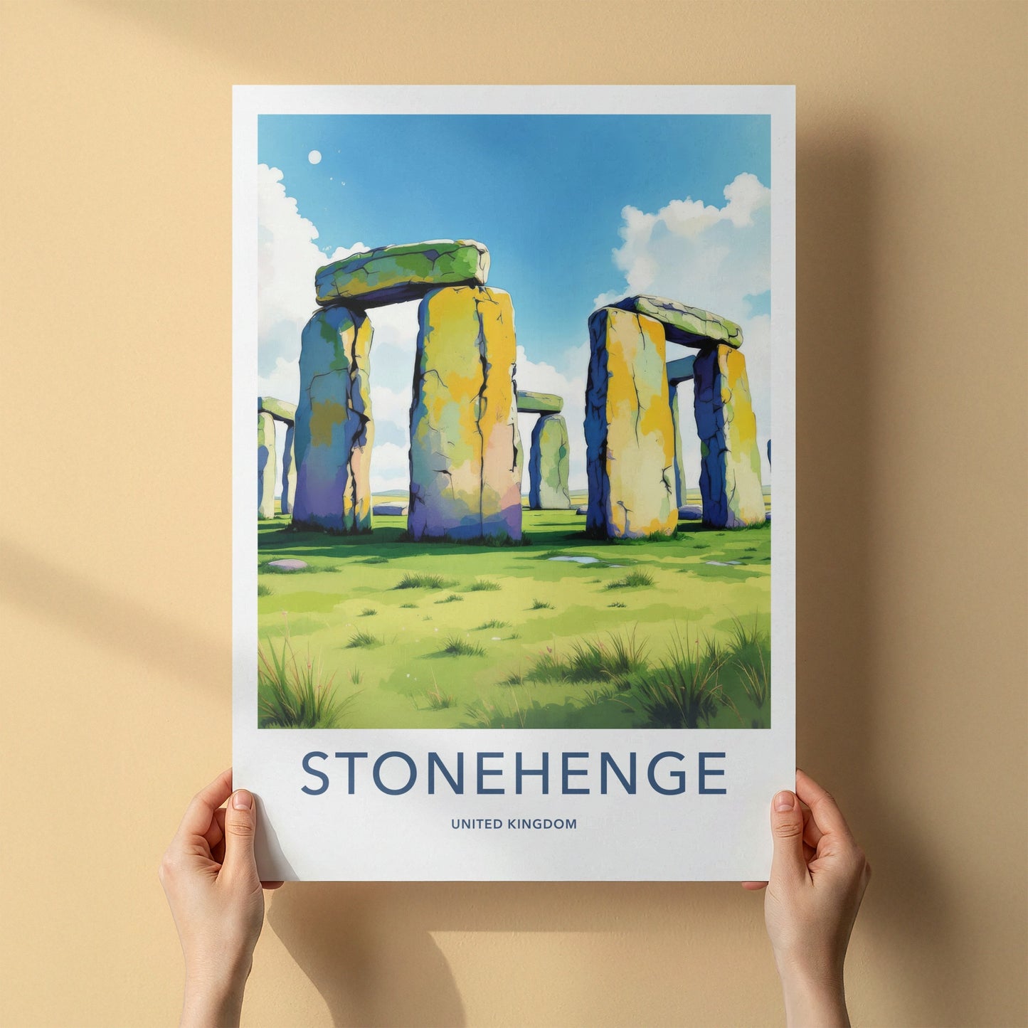 Stonehenge Poster - United Kingdom Travel Art - Ancient Stone Structure Home Decor