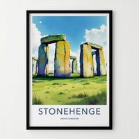 Stonehenge Poster - United Kingdom Travel Art - Ancient Stone Structure Home Decor