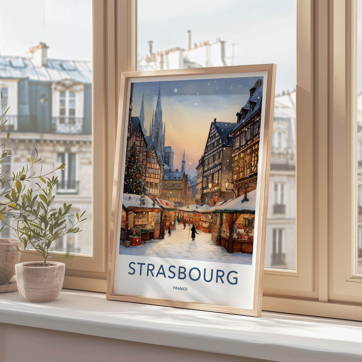 Strasbourg Wall Art - France Wall Decor With Medieval Cathedral