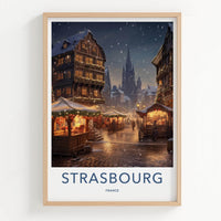 Strasbourg Wall Art - Historic City Poster With Gothic Architecture