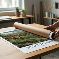 Stuttgart Poster - Germany Travel Art - Vineyard City Landscape Decor