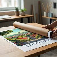 Stuttgart Poster - Germany Wall Art - Tower Vineyards City Home Decor