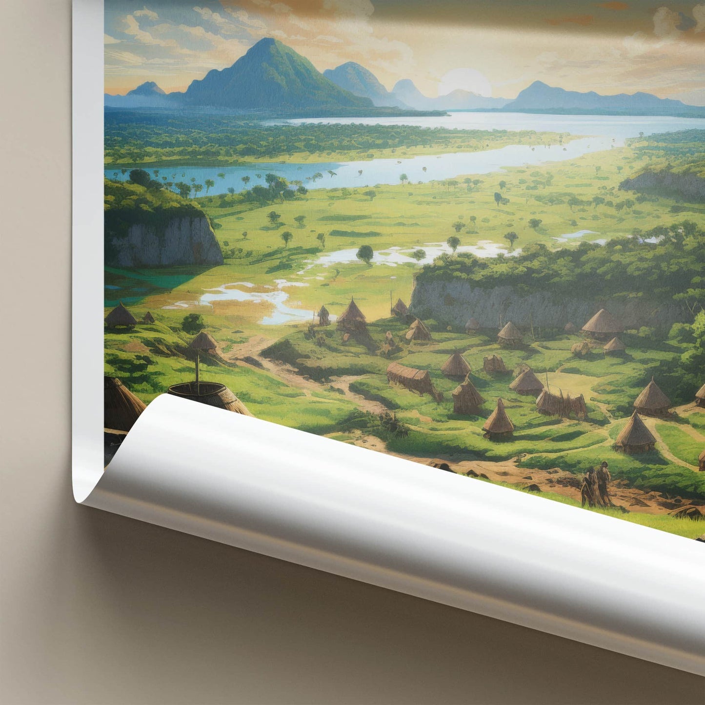 Sumba Poster - Indonesia Travel Art - Sunrise River Village Home Decor