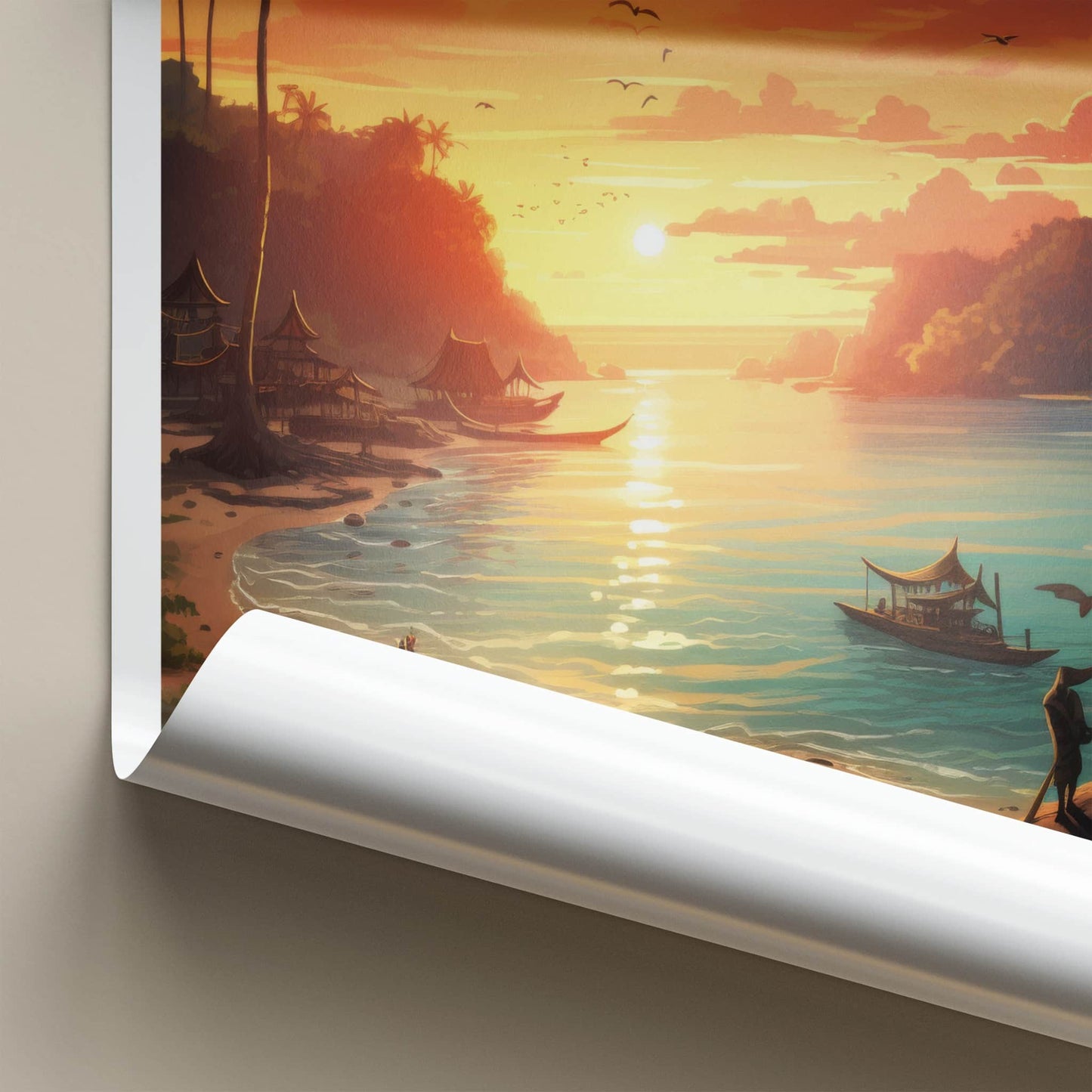 Sumba Poster - Indonesia Travel Art - Tropical Beach Sunset Home Decor