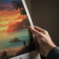 Sumba Poster - Indonesia Travel Art - Tropical Beach Sunset Home Decor