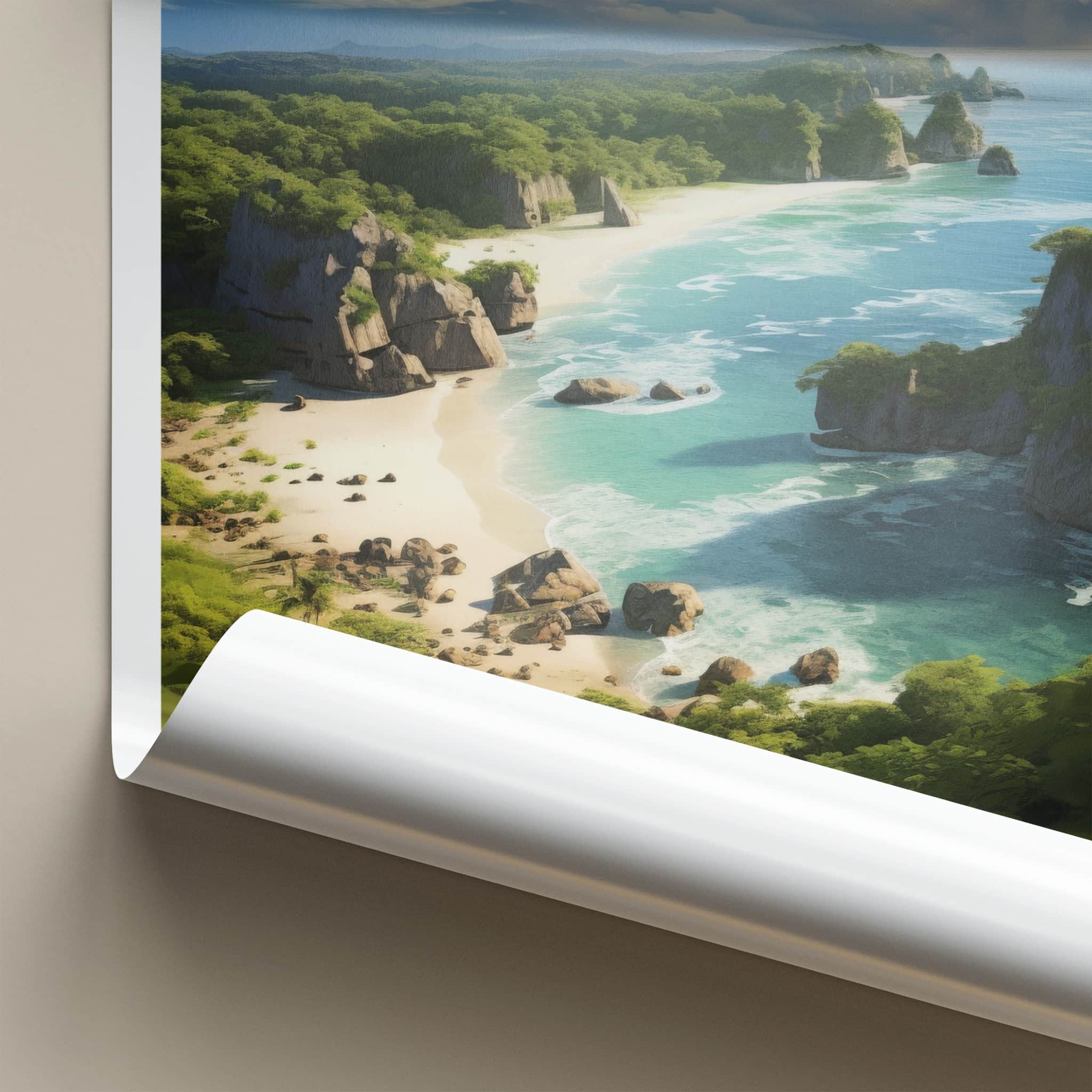 Sumba Poster - Indonesia Travel Art - Tropical Coastline View Home Decor