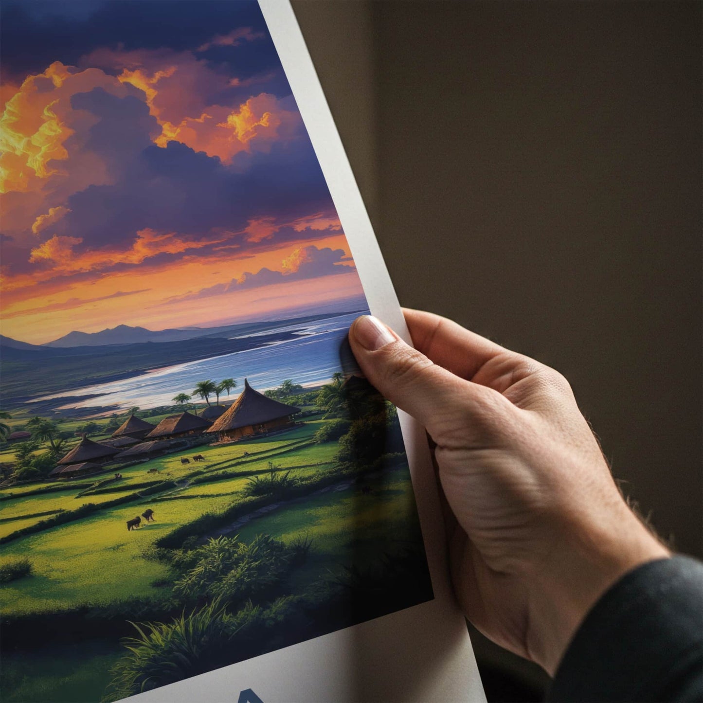 Sumba Poster - Indonesia Travel Art - Vibrant Tropical Sunset Home Decor