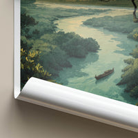 Sundarbans Poster - Bangladesh Travel Art - River Boat Mangrove Gallery Art