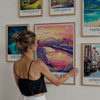 Sunderland Poster - England Travel Art - Vibrant Cityscape River Home Decor