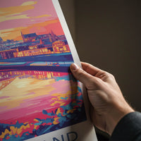 Sunderland Poster - England Travel Art - Vibrant Cityscape River Home Decor