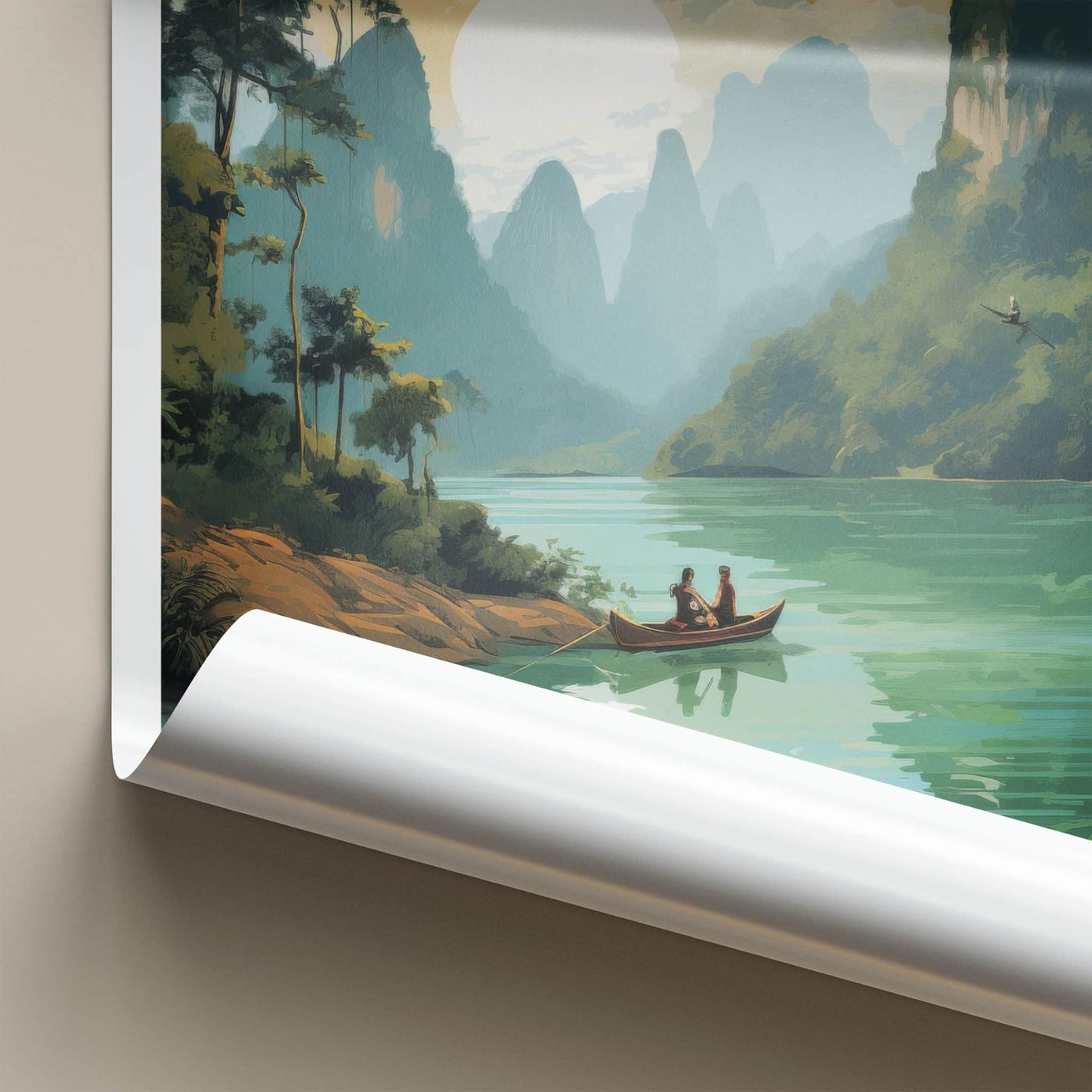 Surat Thani Poster - Thailand Travel Art - Karst River Scenic Wall Decor