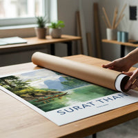 Surat Thani Poster - Thailand Travel Art - Limestone Karst Scenery Home Decor