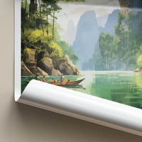 Surat Thani Poster - Thailand Travel Art - Limestone Karst Scenery Home Decor