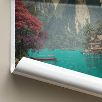Surat Thani Poster - Thailand Travel Art - Towering Peak Bay Framed Art