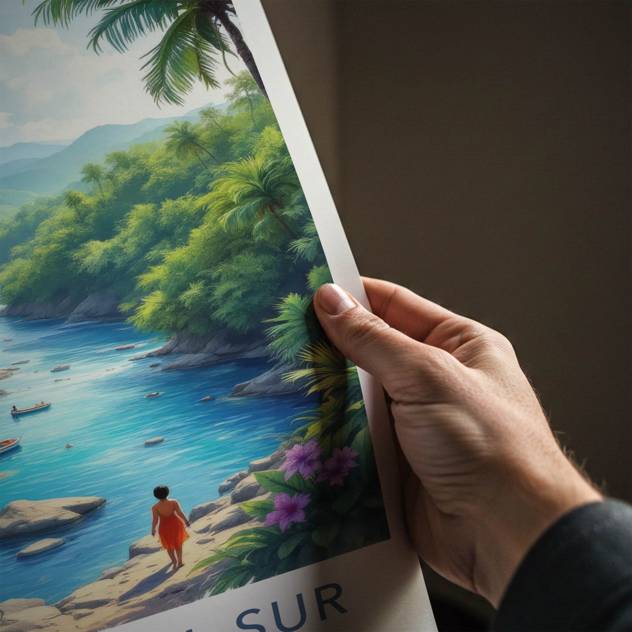 Surigao Del Sur Poster - Philippines Framed Art - Tropical River Scene Home Decor