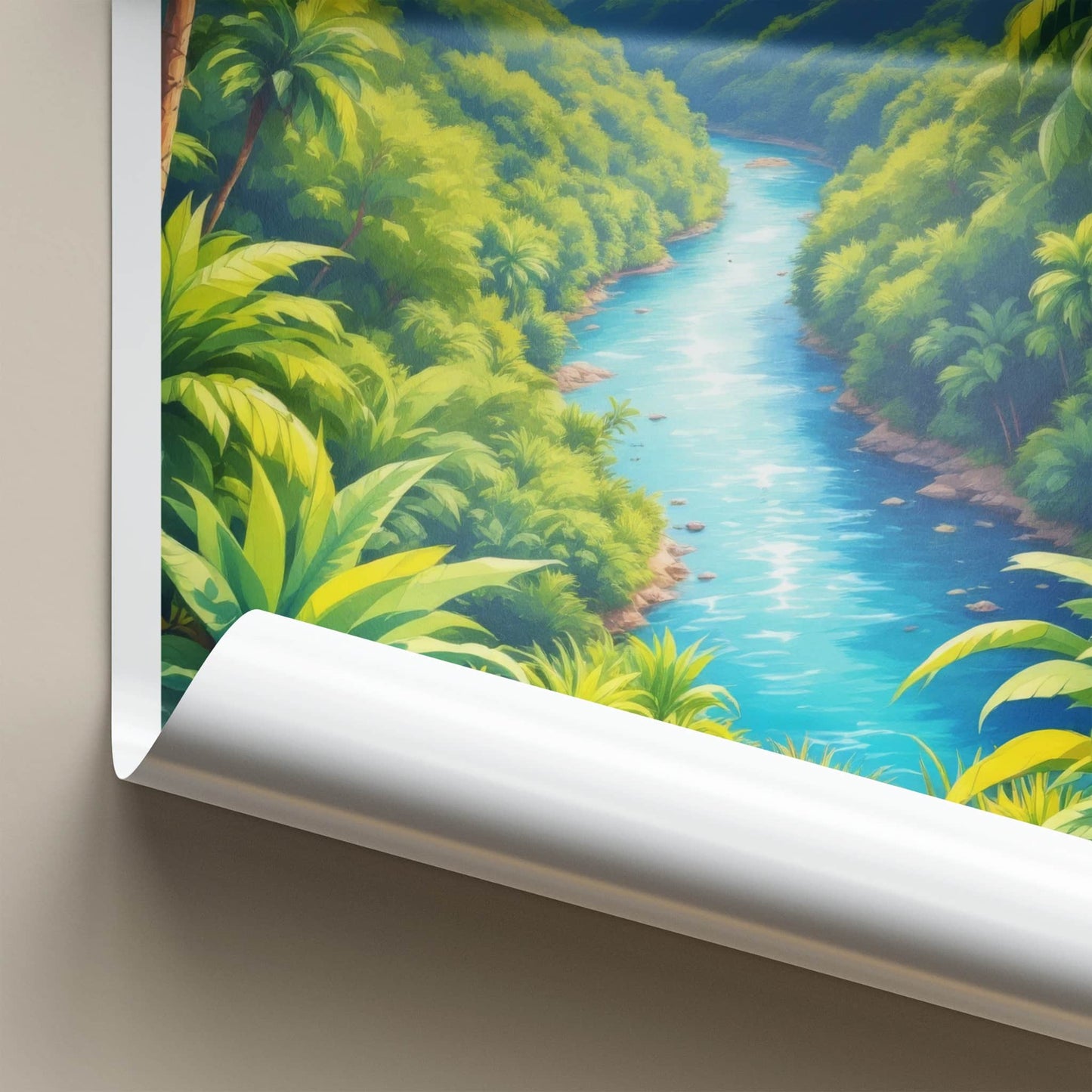 Surigao Del Sur Poster - Philippines Wall Art - Lush Green River Art Print