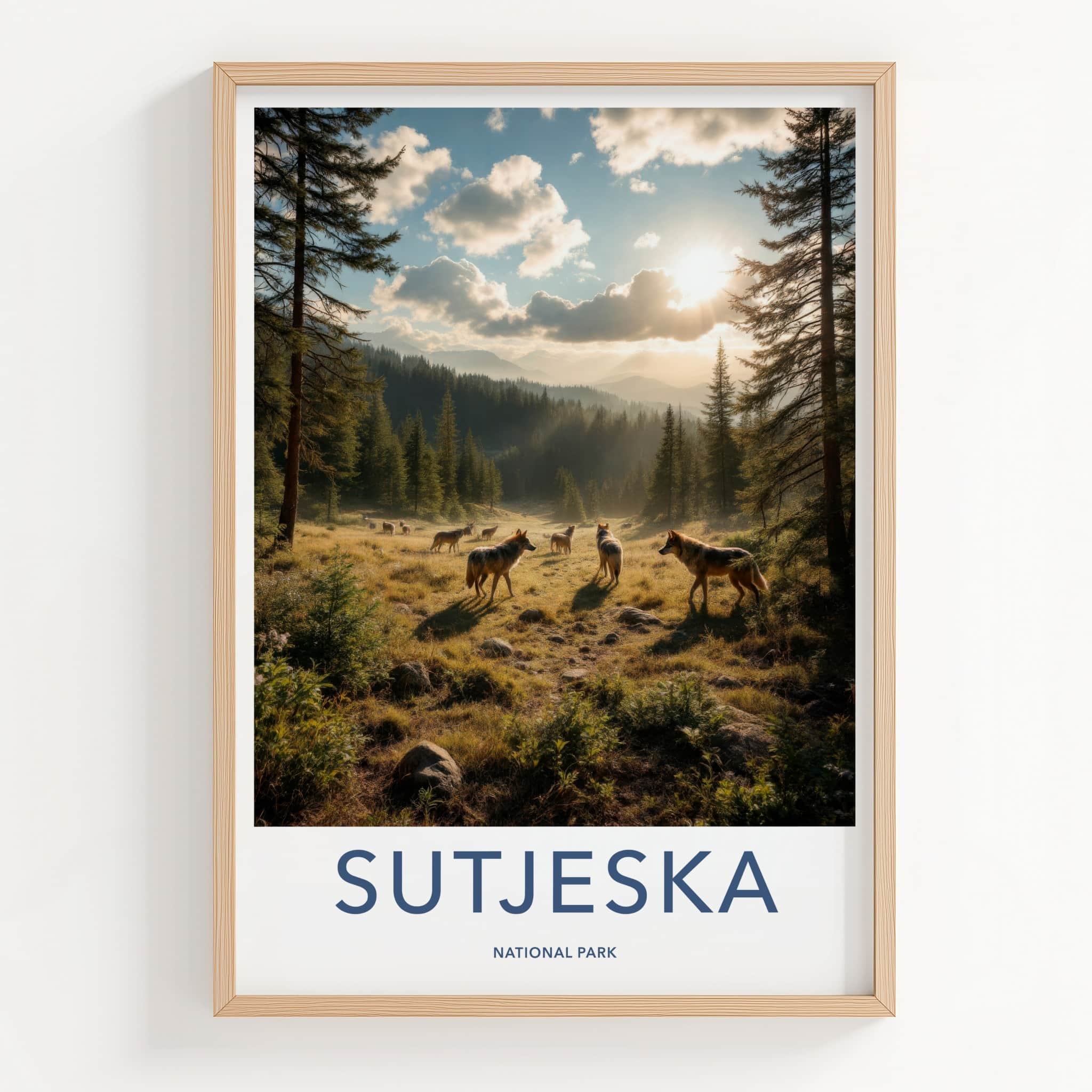 Sutjeska National Park Poster - Bosnia and Herzegovina Art - Wolves Woods Gift