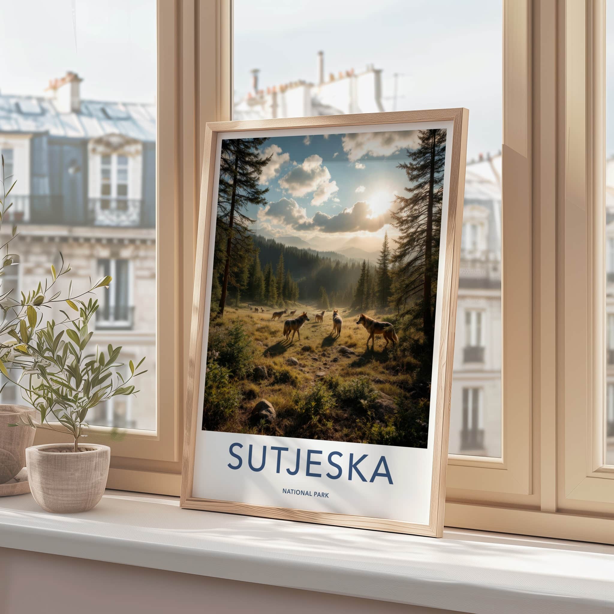 Sutjeska National Park Poster - Bosnia and Herzegovina Art - Wolves Woods Gift