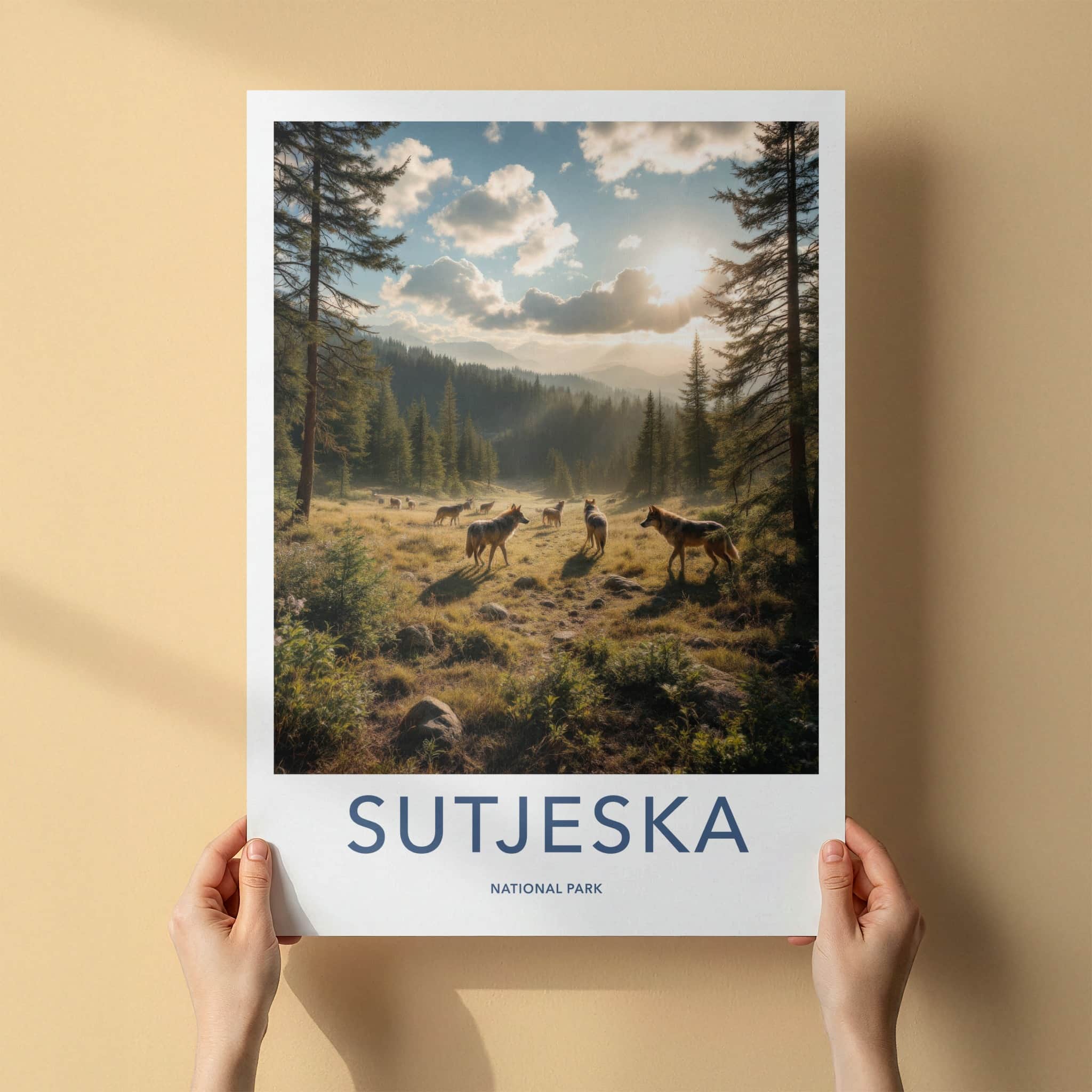 Sutjeska National Park Poster - Bosnia and Herzegovina Art - Wolves Woods Gift