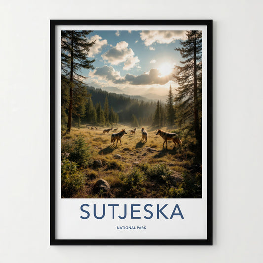 Sutjeska National Park Poster - Bosnia and Herzegovina Art - Wolves Woods Gift