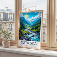 Sutjeska National Park Poster - Bosnia and Herzegovina Fine Art - Blue River Flow Gift