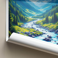 Sutjeska National Park Poster - Bosnia and Herzegovina Fine Art - Blue River Flow Gift
