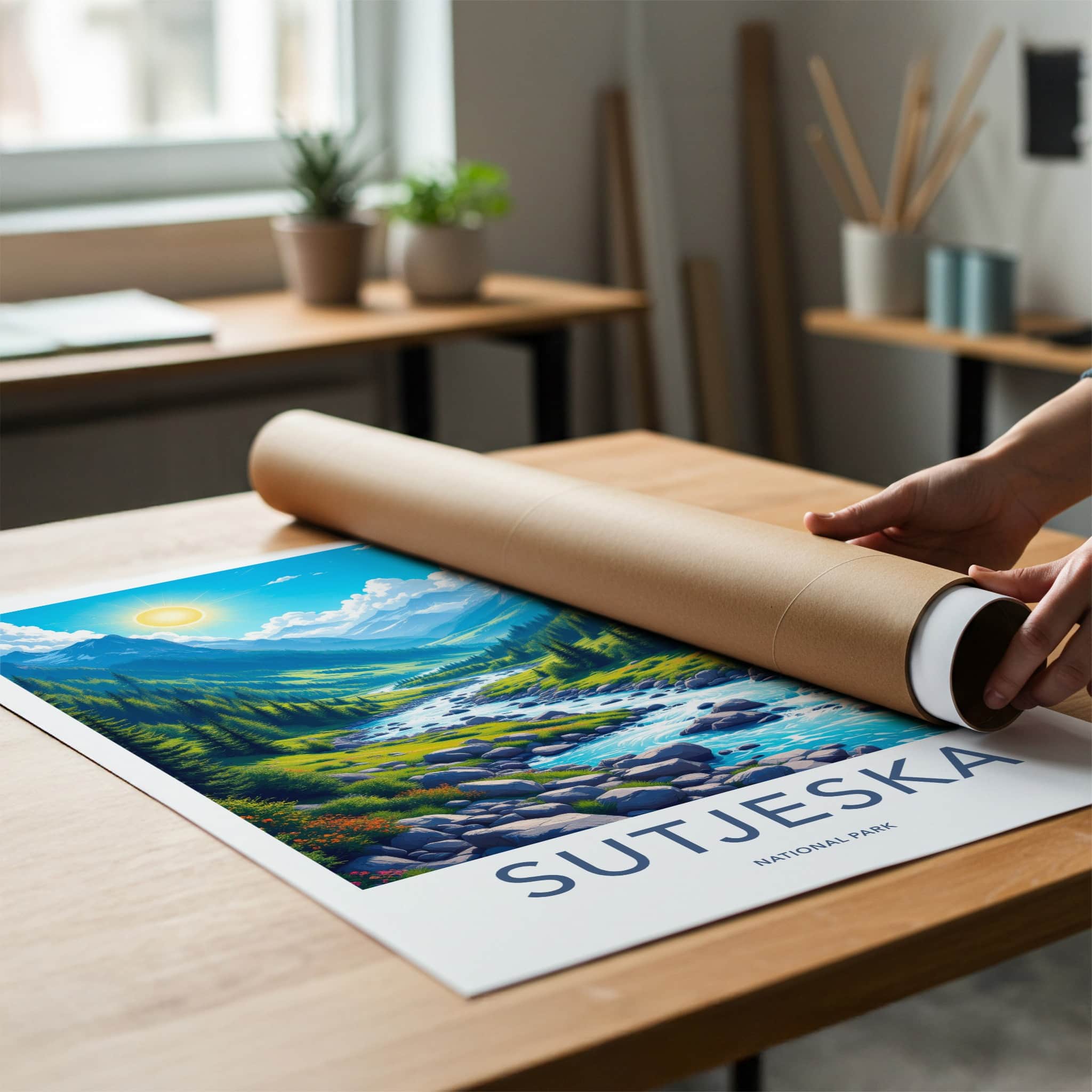Sutjeska National Park Poster - Bosnia and Herzegovina Fine Art - Blue River Flow Gift