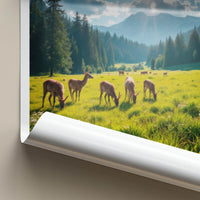 Sutjeska National Park Poster - Bosnia and Herzegovina Wall Art - Sunny Field Deer Gift