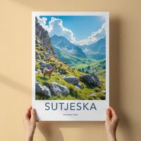 Sutjeska Poster - Bosnia and Herzegovina Fine Art - Mountain Goats Grazing Gift