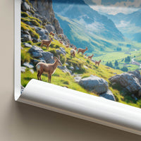 Sutjeska Poster - Bosnia and Herzegovina Fine Art - Mountain Goats Grazing Gift