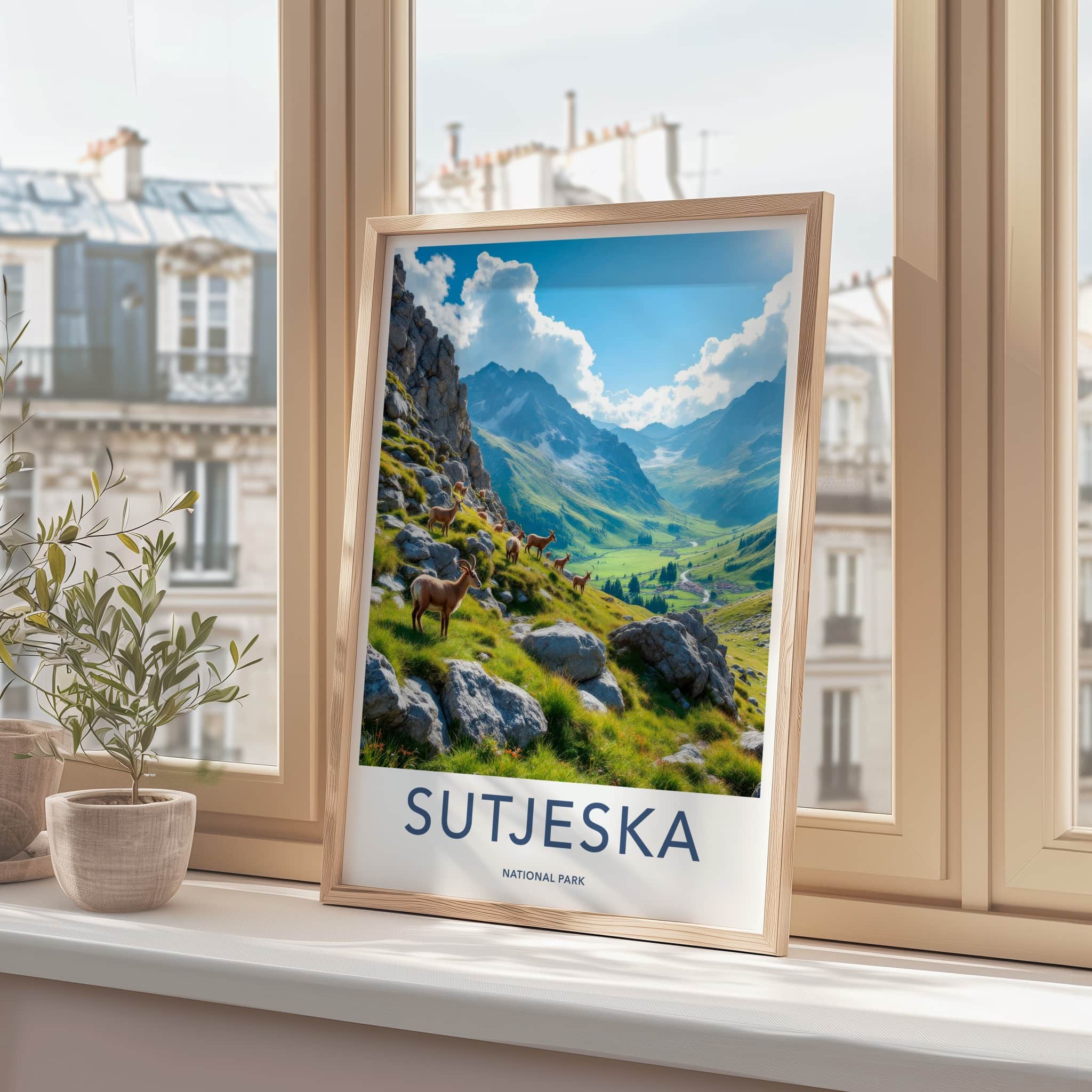 Sutjeska Poster - Bosnia and Herzegovina Fine Art - Mountain Goats Grazing Gift